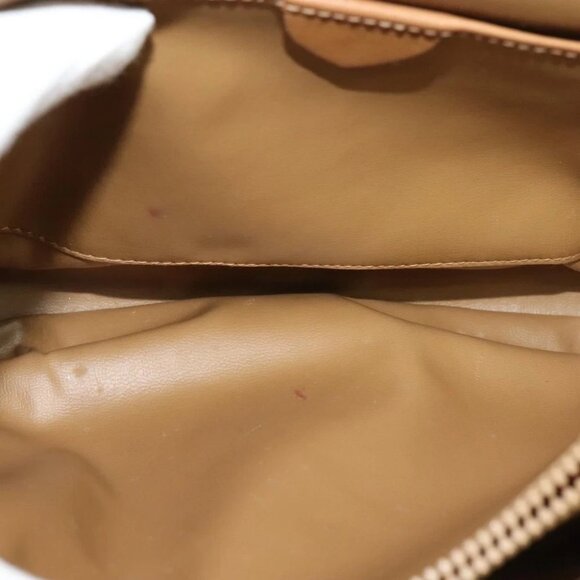 CELINE Macadam Canvas Shoulder Bag PVC Brown Gold - Picture 13 of 15